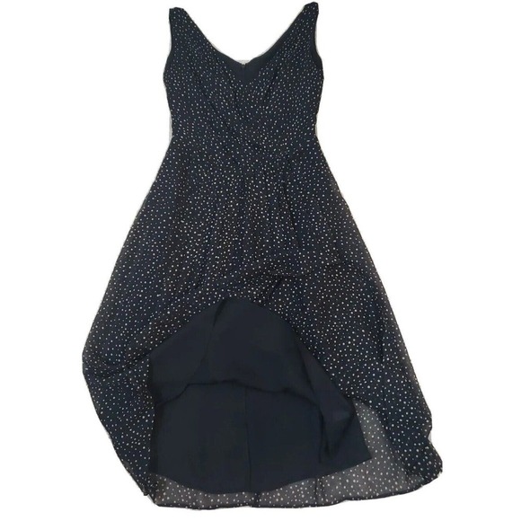 Talbots ~Woman Size 2Petite~ Black/Beige Polka Dot Silk Flare Pleats Dress. - Picture 4 of 12